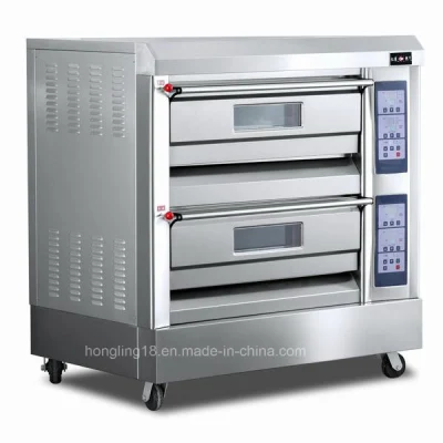 Equipamento de padaria 2 deck 4 bandejas forno de pão a gás